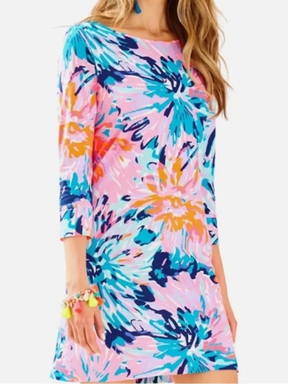 LILLY PULITZER MARLOWE BOATNECK WOMEN’S T SHIRT DRESS SIZE MEDIUM